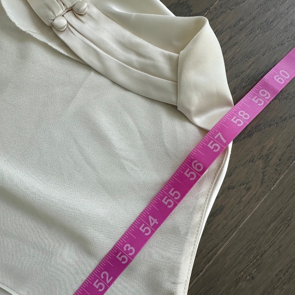 Reformation ROY Satin Wedding Dress Halter Gown - Fior Di Latte - with tags - 12 - Picture 12 of 13